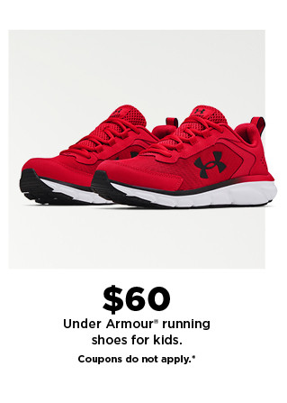 $60 under armour running shoes for kids. shop now.