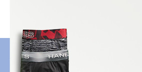 20% off hanes, fruit of the loom and champion underwear and socks for men. shop now.