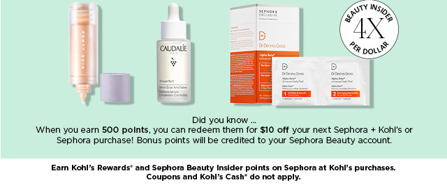 beauty insider members earn 4x points on all sephora skincare. shop now.