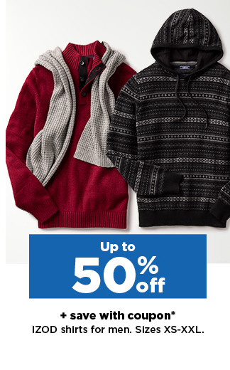 up to 50% off plus save with coupon izod shirts for men. shop now.