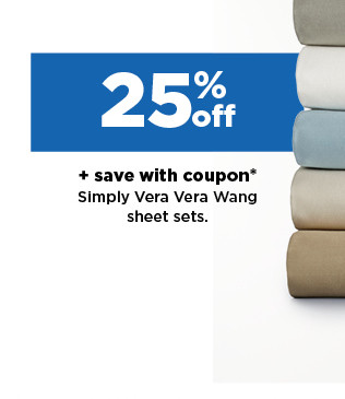 25% off plus save with coupon on simply vera vera wang sheet sets. shop now.