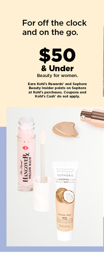 shop $50 and under beauty for women.