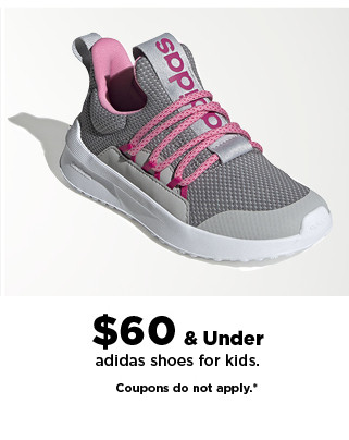 $60 and under adidas shoes for kids. coupons do not apply.