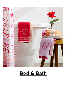 shop valentine's day bed and bath