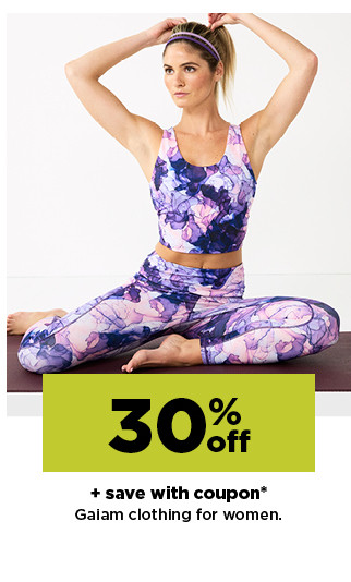 30% off plus save with coupon gaiam clothing for women.