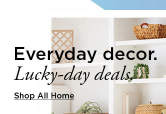 everyday decor. lucky-day deals. shop all home.