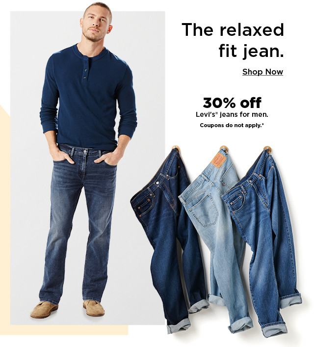 30% off levi's jeans for men. coupons do not apply. shop now.