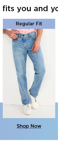 shop regular fit jeans.