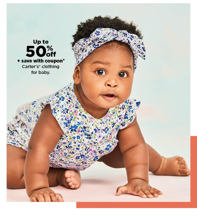 up to 50% off plus save with coupon carter's clothing for baby. shop now.