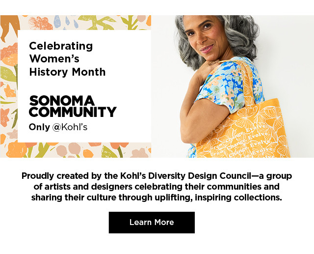 celebrating women's history month. shop sonoma community only at kohls.