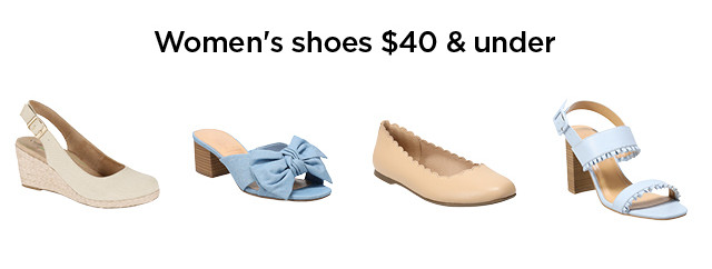 women's shoes $40 and under.