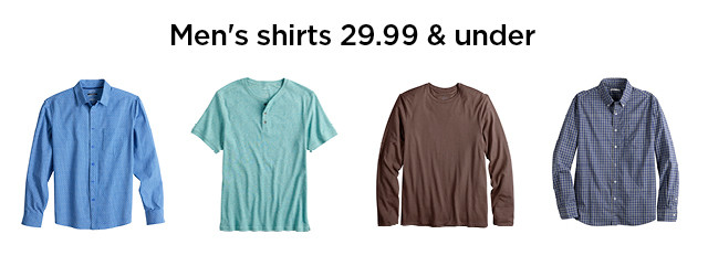 men's shirts $29.99 and under.