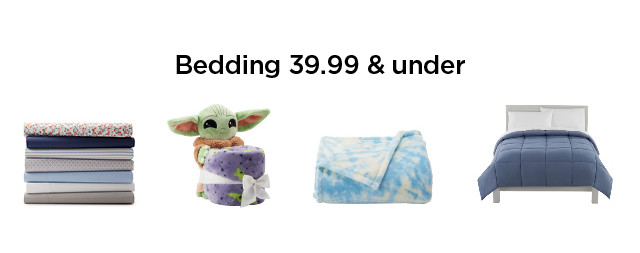 39.99 & under bedding. shop now.