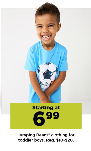 starting at 6.99 jumping beans clothing for toddler boys. shop now.