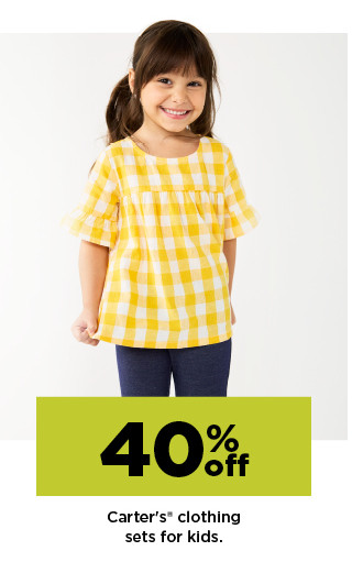 40% off carter's clothing sets for kids. shop now.