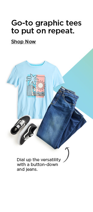 go-to graphic tees to put on repeat. shop now.