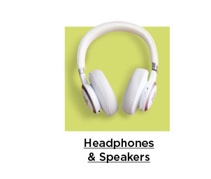 shop headphones and speakers.