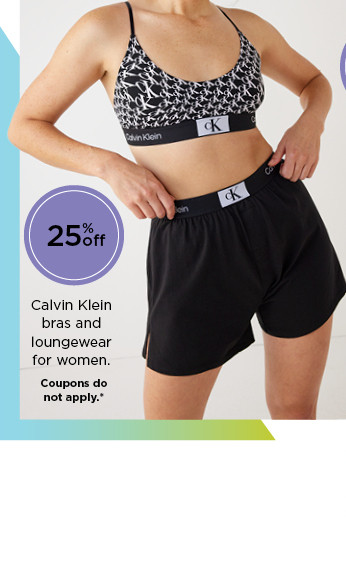 25% pff calvin klein bras and loungewear for women. coupons do not apply. shop now.