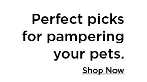 perfect picks for pampering your pets. shop now.