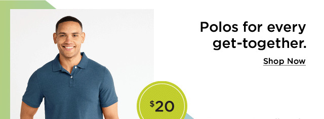 polos for every get together. $20 sonoma goods for life pique polo for men. shop now.