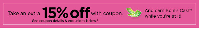 take an extra 15% off with coupon. shop now.