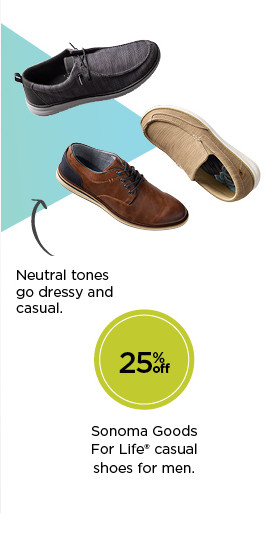 25% off sonoma goods for life casual shoes for men.