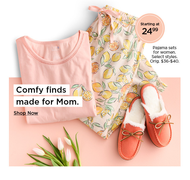 comfy finds for mon. starting at $24.99 pajama sets for women. shop now.