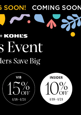 sephora + kohls savings event. beauty insider save big. sephora collection 30% off. rouge 20% off. VIB 15% off. Insider 10% off.