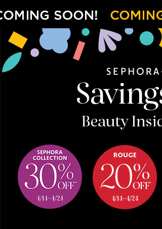 sephora + kohls savings event. beauty insider save big. sephora collection 30% off. rouge 20% off. VIB 15% off. Insider 10% off.