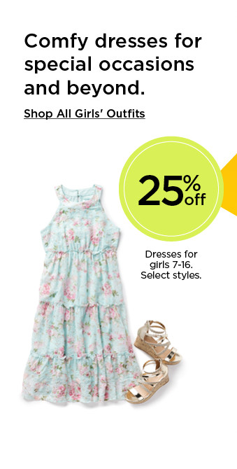 comfy dresses for special occasions and beyond. shop all girls' outfits.