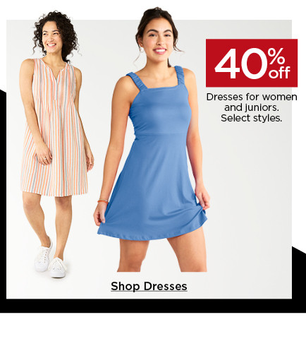 40% off dresses for women and juniors. select styles. shop women's dresses.