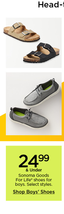 24.99 and under sonoma goods for life shoes for boys. select styles. shop boys' shoes.