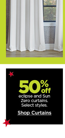 50% off eclipse and Sun Zero curtains. Select styles. Shop Curtains.