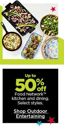 Up to 50% off Food Network kitchen and dining. Select styles. Shop Outdoor Entertaining.