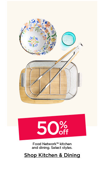 50% off Food Network kitchen and dining. Select styles. Shop kitchen and dining.