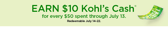 earn $10 kohls cash for every $50 spent. not valid on sephora at kohl's. shop now.