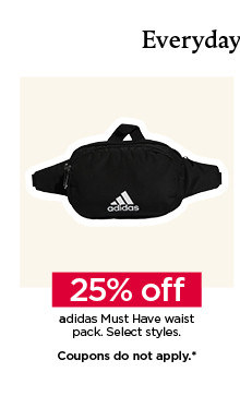 25% off adidas must have waist pack. select styles. coupons do not apply.