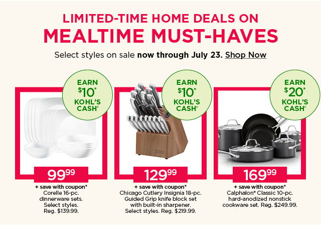 Limited-time home deals on mealtime must-haves. Select styles on sale. Shop kitchen and dining.