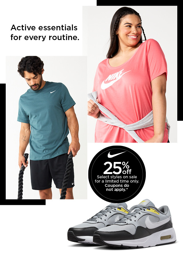 25% off nike select styles on sale for a limited time only. coupons do not apply. shop now.