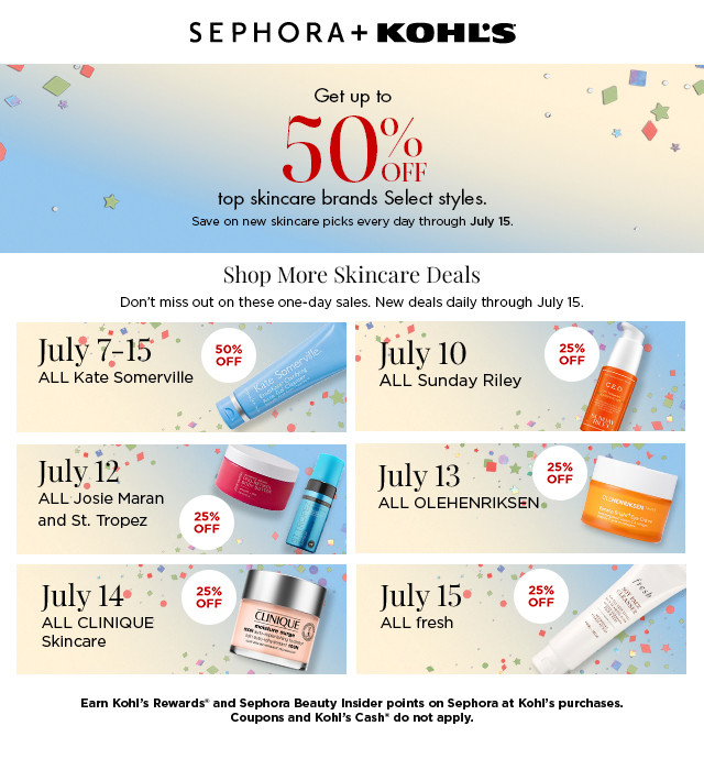 get up to 50% off top skincare brands. select styles. save on new skincare picks every day.