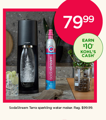 79.99 SodaStream Terra sparkling water maker.