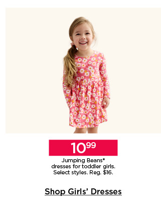 10.99 jumping beans dresses for toddler girls. select styles. shop girls' dresses.