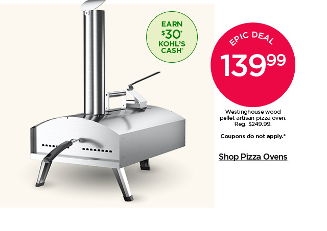 Epic deal. 139.99 Westinghouse wood pellet artisan pizza oven. Shop pizza ovens.