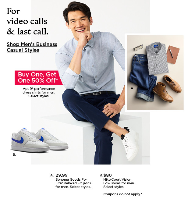 for video calls and last call. shop men's business casual styles.