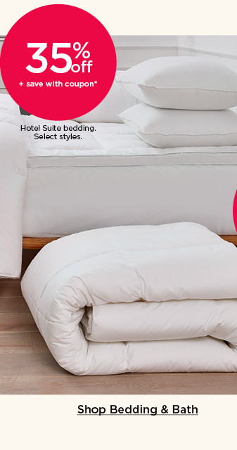 35% off plus save with coupon Hotel Suite bedding. Select styles.