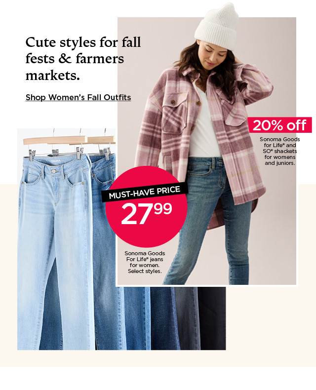 cute styles for fall fests and farmers markets. shop women's fall outfits.