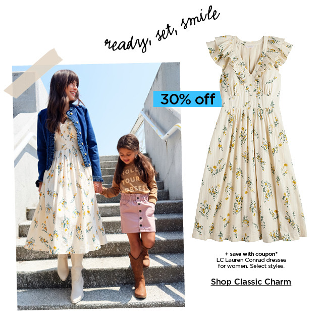 ready, set, smile. shop classic charm.