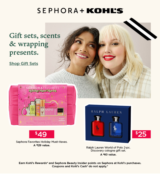 gift sets, scents and wrapping presents. shop gift sets.