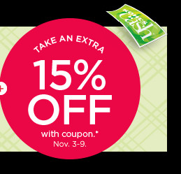 take an extra 15% off with coupon.