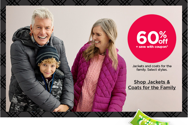 60% off plus save with coupon jackets and coats for the family. shop jackets and coats for the family.